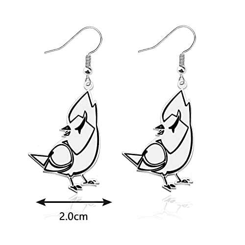 The Owl Home Palisman Earring The Owl Home Movie Fans Gift Red Cardinal Earring Red Cardinal Gift (Red Cardinal Earring)