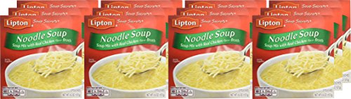 SOUP SECRETS Lipton Instant Soup Mix For a Warm Bowl of Soup Noodle Soup Made With Real Chicken Broth Flavor 4.5 oz, Pack of 12