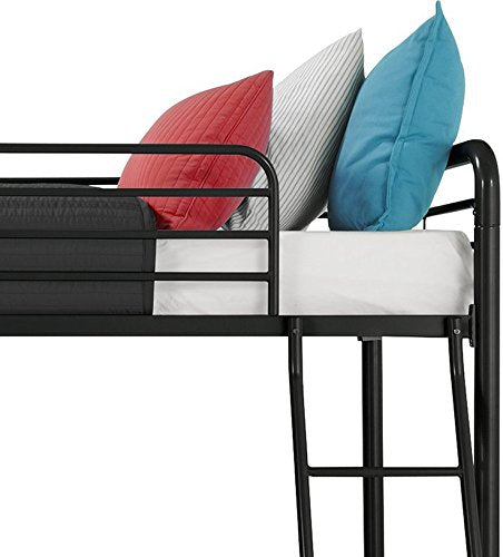 DHP Tommy Twin Metal Loft Bed, Off White