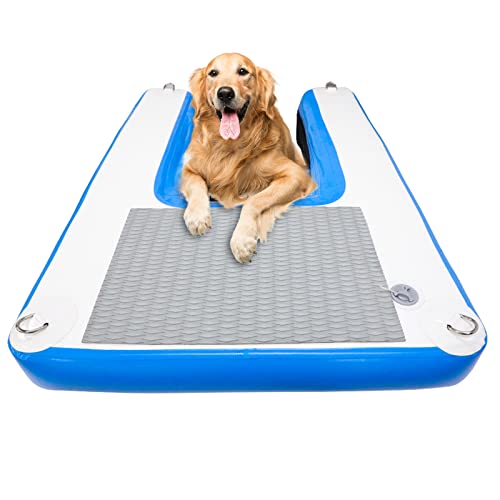 Toriexon Inflatable Water Ramp for Dogs (35.4" x 23.6")- Durable, Puncture-Resistant Surface Ensures Safe and Easy Access to Water for Dogs, Perfect for Pools, Lakes, and Beaches