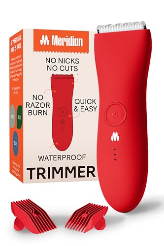 MERIDIAN Original Bikini Trimmer for Women, Body Hair Trimmer for Women, Pubic Hair Trimmer for Women, Body Shaver Women, Body Trimmer for Women & Men, Body Groomer for Women & Men Lava