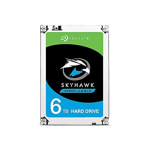 Seagate Skyhawk 6TB Surveillance Internal Hard Drive HDD – 3.5 Inch SATA 6Gb/s 256MB Cache for DVR NVR Security Camera System with Drive Health Management (ST6000VX0023)