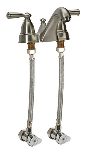 Fluidmaster B1F48 Faucet Connector, Braided Stainless Steel - 3/8 Female Compression Thread x 1/2 F.I.P. Thread, 4 Ft. (48-Inch) Length