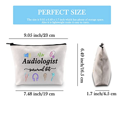 GJTIM Audiologist Gift Audiology Graduation Zipper Pouch Audiologist Survival Kit Makeup Bag (Survival Audiologist bag)