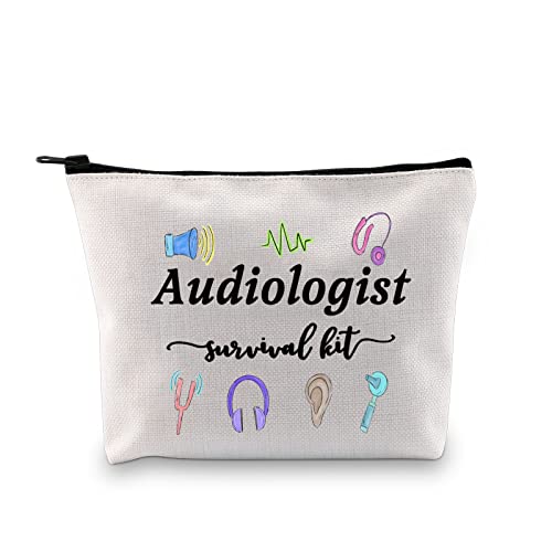 GJTIM Audiologist Gift Audiology Graduation Zipper Pouch Audiologist Survival Kit Makeup Bag (Survival Audiologist bag)