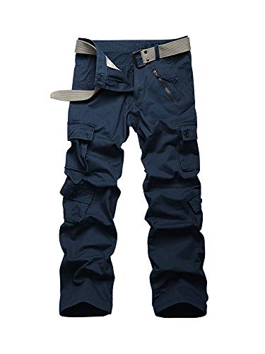 Men's Casual Camo Cargo Work Pants with 8 Pockets Army Military Combat Hiking Camo 169 Size 30