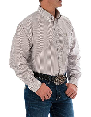 Cinch Men's Tencel Classic Fit Long Sleeve Shirt, Khaki, XS
