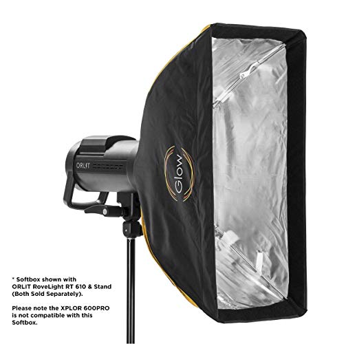 Glow EZ Lock Beauty Dish Softbox Portrait Kit Includes 34" Collapsible Silver Beauty Dish Softbox and 12x56 Quick Strip Bowens Mount Softbox, Kit to Create Beauty Portrait Photography