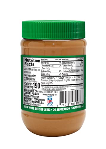 Teddie All Natural Peanut Butter, Super Chunky 1pk, Gluten Free & Vegan, 16 Ounce Plastic Jar (Super Chunky, Pack of 1)