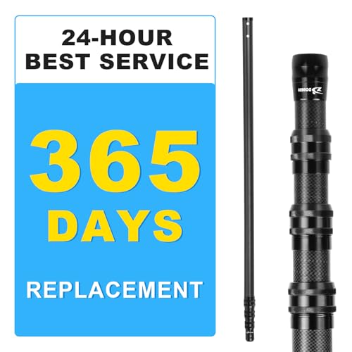 DOBEN Carbon Fiber Pool Pole, Premium Telescoping Swimming Pool Cleaning Pole, Professional 15 Feet Telescopic Pool Poles, Cleaning Poles for Skimmer Net, Brush 15FT