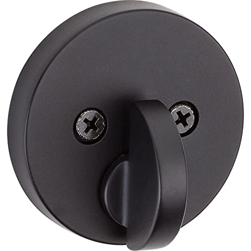 Kwikset Uptown Deadbolt Lock, Matte Black Round Exterior Keyed Front Entry Door, Pick Resistant SmartKey Rekey Security, Single Cylinder Dead Bolt, with Microban Protection