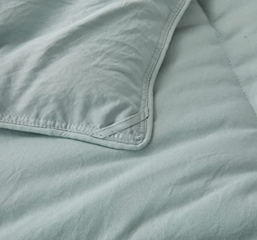 Chezmoi Collection Vero 3-Piece Honeycomb Quilted Microfiber Comforter Set - Soft Washed Lightweight Geometric Hexagon Bedding, Full, Aqua