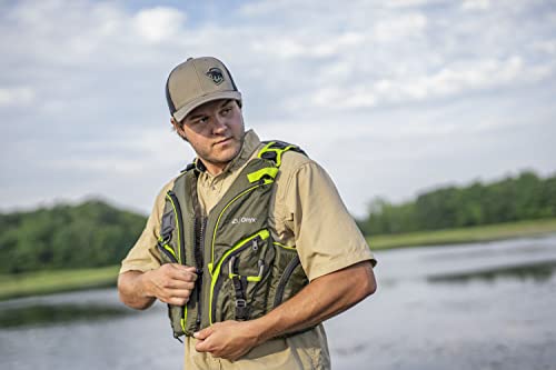 ONYX Pike All Adventure Paddle Sports Life Jacket, Green, S/M