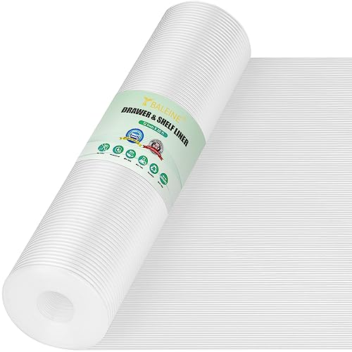 BALEINE Shelf Liner Drawer Liner, 12 in x 20 Ft BPA Free Cabinet Liner Non-Toxic Non-Slip Washable Oil Resistant Kitchen Liners (12''x20', 1 Roll)