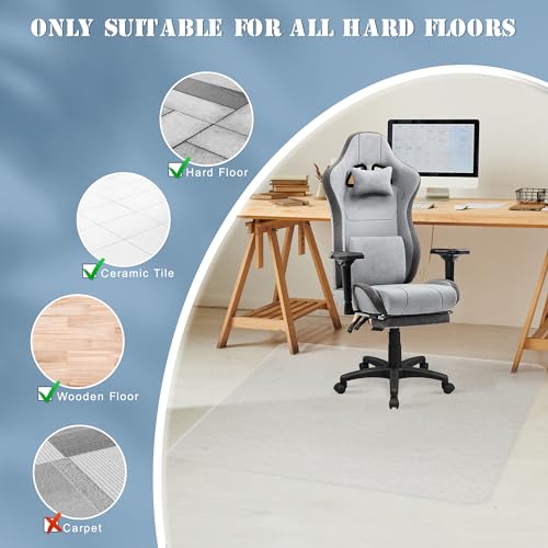 BesWin Office Chair Mat for Hardwood Floor, 32''×95'' Extra Large Desk Chair Mat for Hard Floor & Tile Floor, Heavy Duty Floor Protector for Home, Office, Kitchen, Living Room, Multi-Purpose