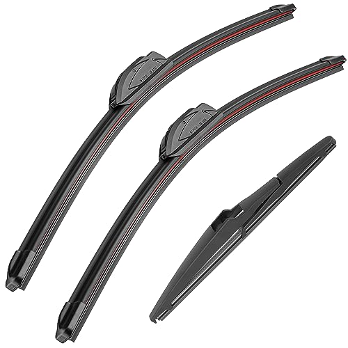 26" 18" 13" Windshield Wiper Blades Replacement for Kia Telluride 2020 2021 2022 2023 Premium All Weather Front Rear Wipers Set - OEM Quality (Pack of 3)