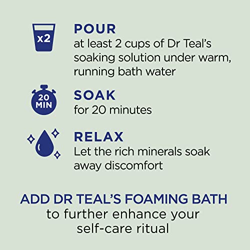 Dr Teal's Epsom Salt Soaking Solution, Relax & Relief, Eucalyptus and Spearmint, 3lbs, 48 Oz