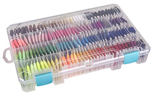 ArtBin 4006AB Medium Solutions Box with Dividers, Art & Craft Organizer, [1] Plastic Storage Case, Clear