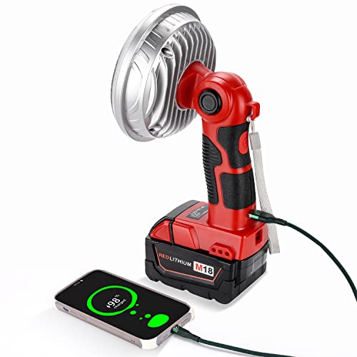 Gerttilyon 30W LED Work Light for Work Light for MWQ 18V Cordless 2000LM for Car Repairing,Camping,Emergency and Job Site Lighting (Batteries Not Included)