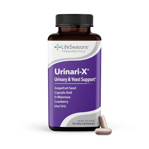 Urinari-X - Urinary Tract Support - Fast Acting UTI Relief - Vitamin Supplement for Healthy Bladder Function & Immunity - D-Mannose, Cranberry, Caprylic Acid, Uva Ursi & Grapefruit - 90 Capsules