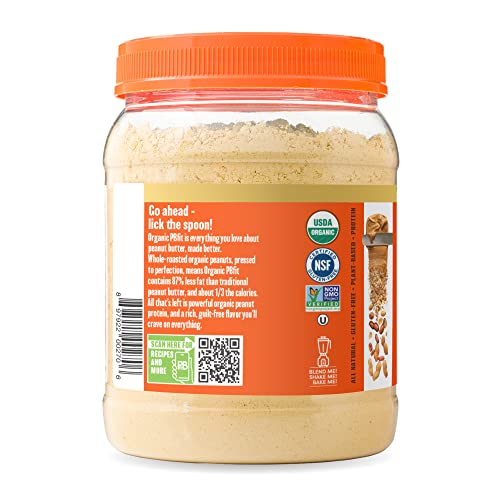 PBfit All-Natural Organic Peanut Butter Powder, Powdered Peanut Spread from Real Roasted Pressed Peanuts, 7g of Protein 7% DV, 30 Ounce (Pack of 1)