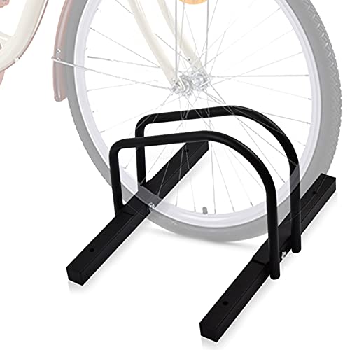 WALMANN Bike Floor Stand, Bike Parking Rack for 1 Bike Garage Bike Storage Stand Indoor/Outdoor 22-28" Wheel Stand, Max. Tire Width 2.15"