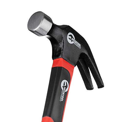INTERTOOL Claw Hammer, 16 oz. Fiberglass Shock Absorbing Handle, 1 lb., Framing, Nails, Carpentry, General Purpose HT-0223