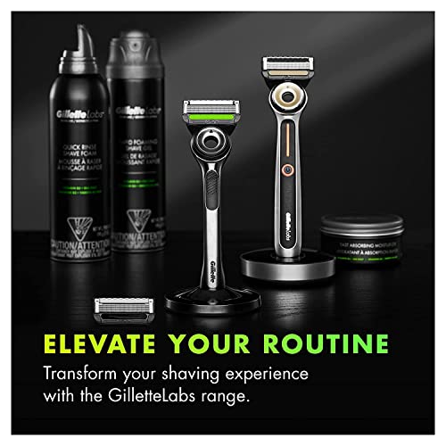 Gillette Heated Razor for Men, Starter Shave Kit by GilletteLabs, 1 Handle, 2 Razor Blade Refills, 1 Charging Dock