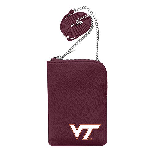 Littlearth womens NCAA Virginia Tech Hokies Pebble Smart Crossbody Purse, Team Color, 7.25” x 5"