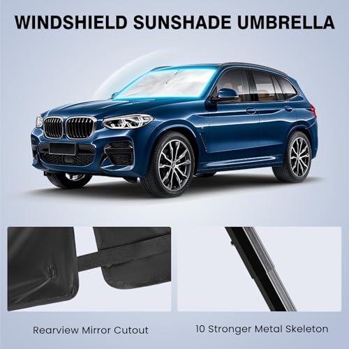 Windshield Sun Shade - Car Sun Shade Windshield, Reflector Sunshade Offers Ultimate Protection for Car Interior (55x31.5 inches)