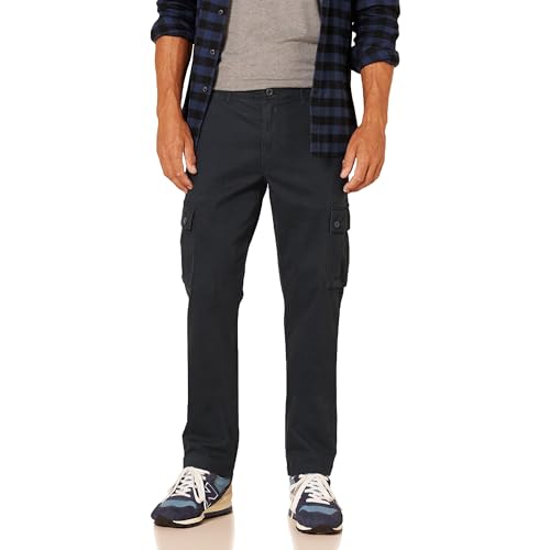 Amazon Essentials Men's Slim-Fit Stretch Cargo Pant (Available in Big & Tall), Light Grey, 40W x 29L