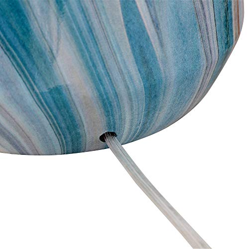360 Lighting Carlton Modern Coastal Table Lamps 28" Tall Set of 2 Swirling Blue Faux Marble White Tapered Drum Shade for Bedroom Living Room House Home Bedside Nightstand Office Kids Family