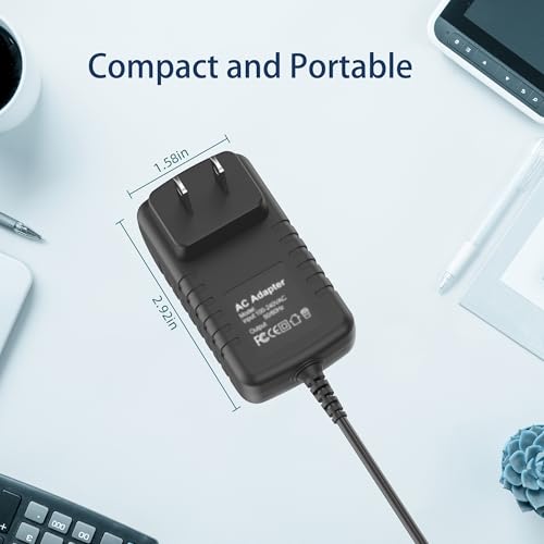 DHJWKFEDH Wall AC Adapter Power Cord Compatible with RESTECK, Vellax, Medcursor, Mirakel, InvoSpa Shiatsu Back Shoulder and Neck Massager Charger Power Supply 12V Only Fit Compatible with 12V Massager
