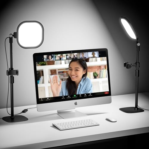 Zoom Lighting for Computer, Desk Lighting for Video Calls, 30 Light Models Adjustable Video Conference Light Webcam Lighting, Ring Light with Stand for Home Office CRI 97.8