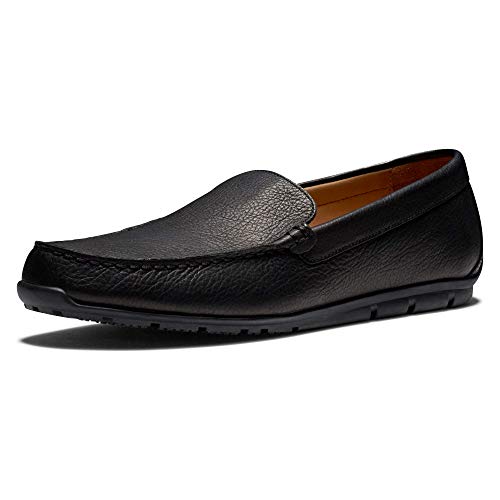 FootJoy Men's Club Casuals Loafer Golf Shoe, Black, 11 Wide