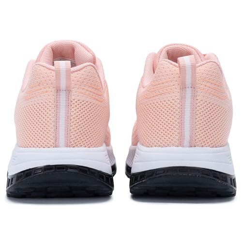 QAUPPE Women's Walking Shoes Arch Support Shoes Platform Tennis Sneakers Running Orthotic Shoes for Plantar Fasciitis Pink 10.5