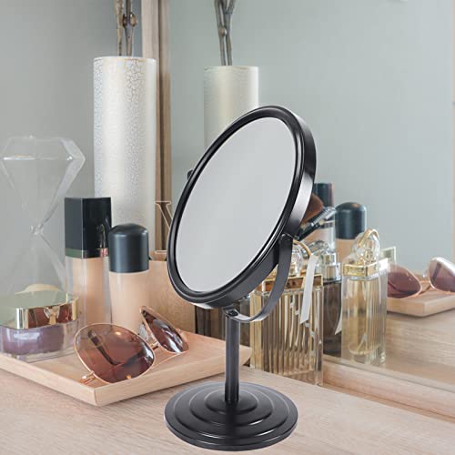 Schliersee 3X Magnifying Vanity Makeup Mirror Double Sided 7 Inch 1X/3X Magnification Tabletop Mirror, Black