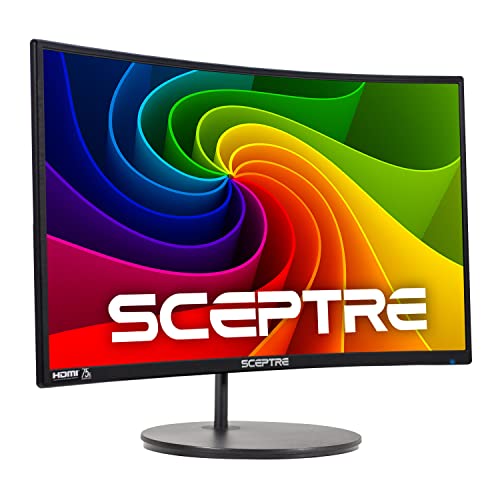 Sceptre Curved 24-inch Gaming Monitor 1080p R1500 98% sRGB HDMI x2 VGA Build-in Speakers, VESA Wall Mount Machine Black (C248W-1920RN Series)