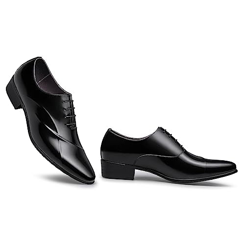ZRO Men's Lace Up Formal Modern Oxford Dress Shoes Wine US 12