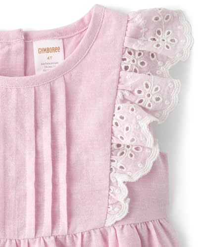 Gymboree,and Toddler Short Sleeve Woven Shirts,Simple Pink,2T