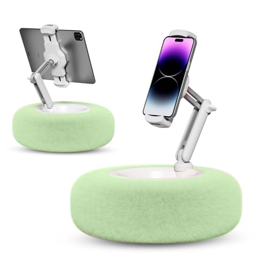SupeDesk Tablet Pillow Stand for Reading, Adjustable Tablet Pillow Stand for Lap with Detachable Bowl, Fits 4.7"-13" Kindle/Phones/Tablets, Watch Videos, Stream Media, Green