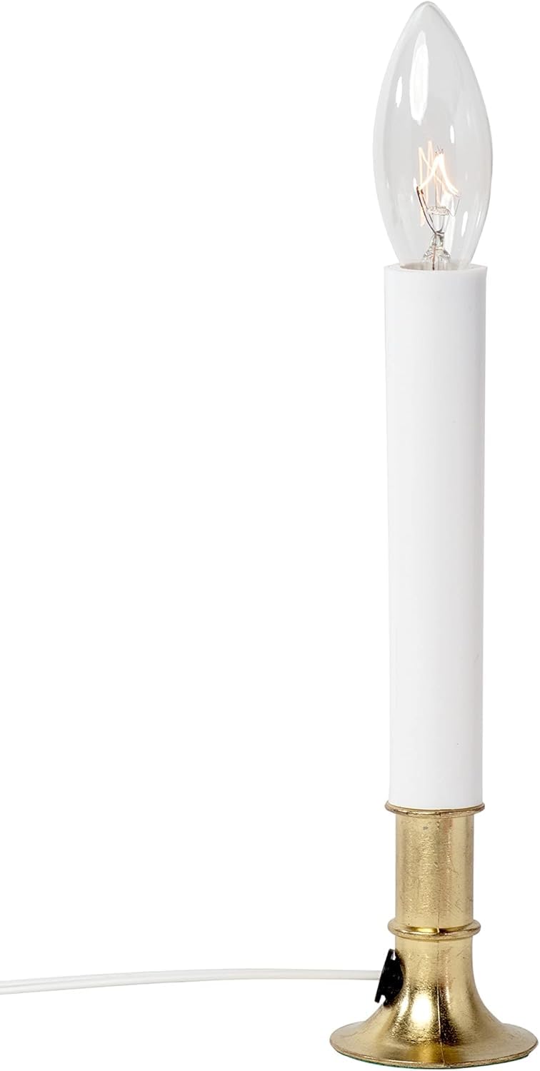Creative Hobbies® Replacement Light Bulbs for Electric Candle Lamps, Window Candles, & Chandeliers - 7 Watt Candelabra (E12), Clear Incandescent, Steady Burning, 120v 7w Bulb - Pack of 12