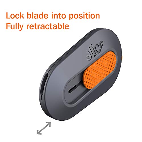Slice Mini Box Cutter, Manual Retracting, Safe Ceramic Box Cutter Lasting 11x Longer than Metal, Keychain Box Opener, 1 Pack