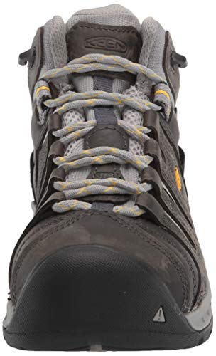 KEEN Utility womens Flint 2 Mid Steel Toe Waterproof Work Construction Boot, Magnet/Vapor, 8.5 US