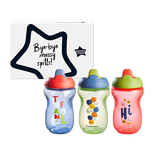 Tommee Tippee Toddler Sippy Cup | Spill-Proof, BPA-Free – 9+ months, 10-Ounce, 3 Count