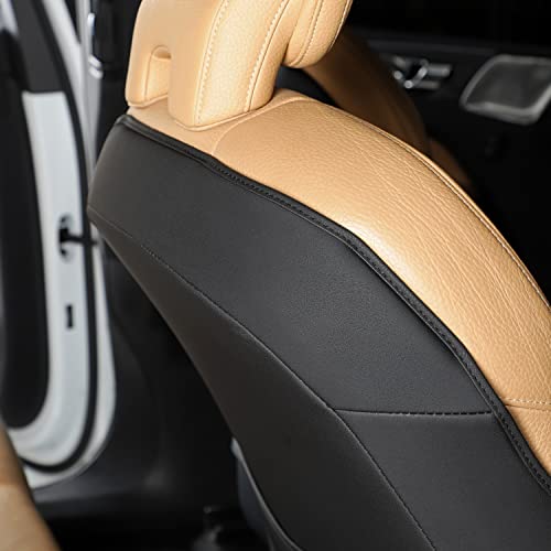 TAIKOO Seat Back Protectors Compatible with Volvo XC90 XC60 S90 S60 V90 V60，Back Seat Cover for Kids Reduce Damage to Seats Caused by Footwear Black Set of 2