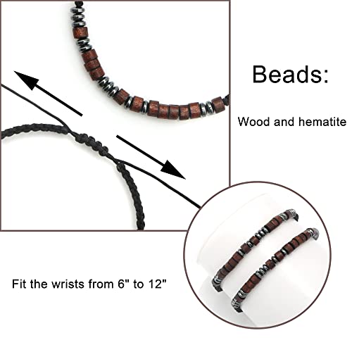 JoycuFF Follow Your Arrow Morse Code Bracelets for Women Men Daughter Son Sister Friends Classmates Birthday Christmas Graduation Jewelry Gifts Cord Wrap Wood Beads Bracelets