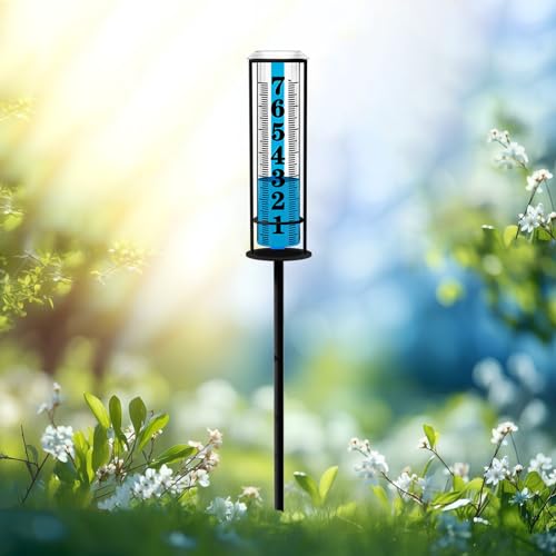 Rain Gauge Replacement Tube,7" Capacity Accurate Rain Gauge Tube for Yard,Upgraded Rain Gauge Outdoor Freeze Proof Tube,Plastic Rain Meter Tube,Rainfall Measure Tube,1 Thickened Tube with 1 Brush