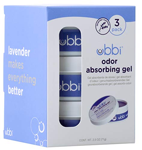 Ubbi Lavender Scented Absorbing Gel Value Pack - 3 Count Diaper Pail Odor Control for Baby Nursery