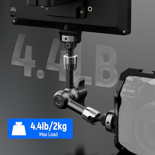 NEEWER 7" Articulating Magic Arm with 360° Ball Heads & Locating Pins for ARRI, Camera Monitor Mount with 1/4" Screws for DSLR Action Camera Monitor Video Light Compatible with SmallRig Cage Rig, ST07